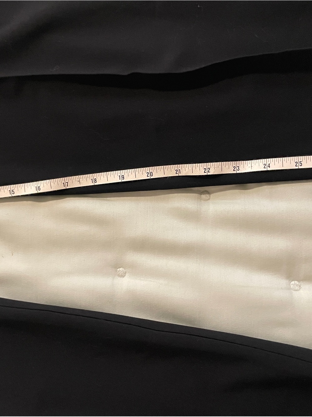 Alfani Black Garment with Cream Lining Detail